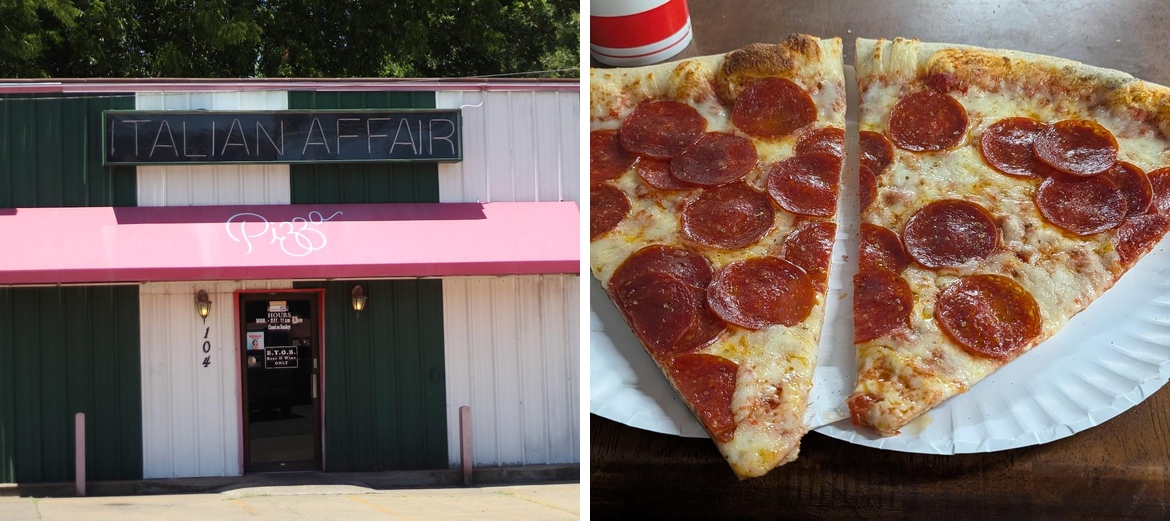 Italian Affair Pizza Menu